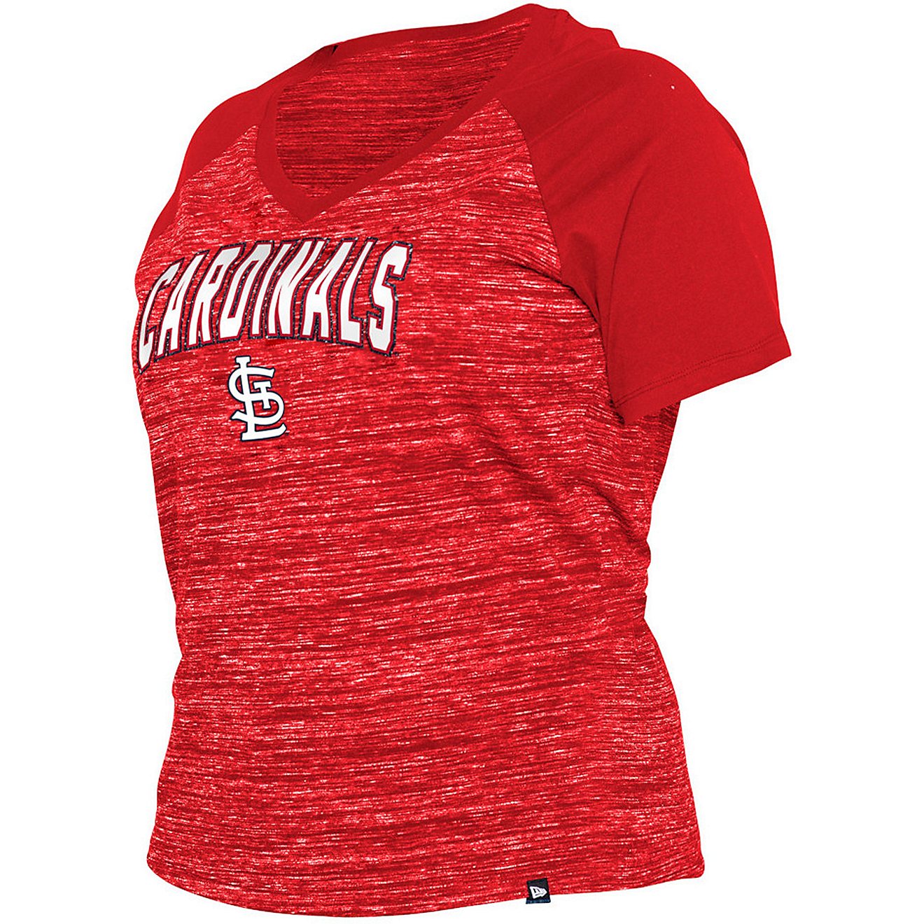 New Era Women’s Plus Size St. Louis Cardinals Who’s On First Space-Dye T-shirt                                               - view number 4