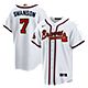 Nike Men's Atlanta Braves Dansby Swanson #7 Gold Replica Jersey                                                                  - view number 3 image