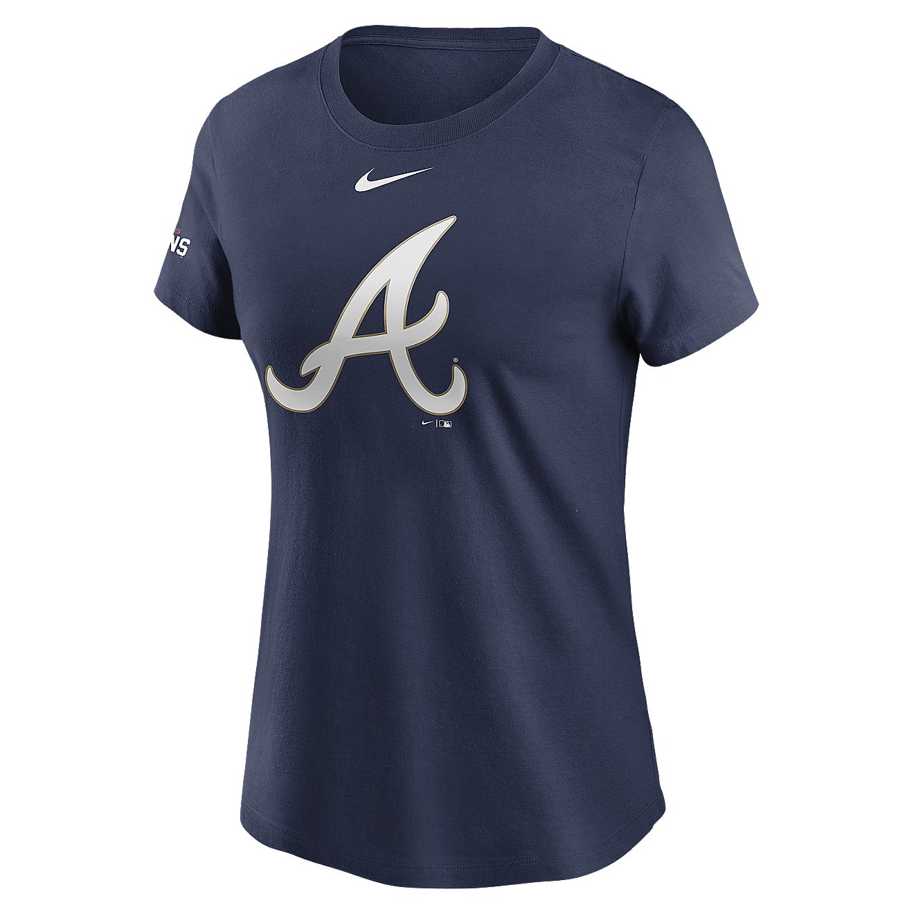 Nike Women's Atlanta Braves Gold Logo T-shirt                                                                                    - view number 1