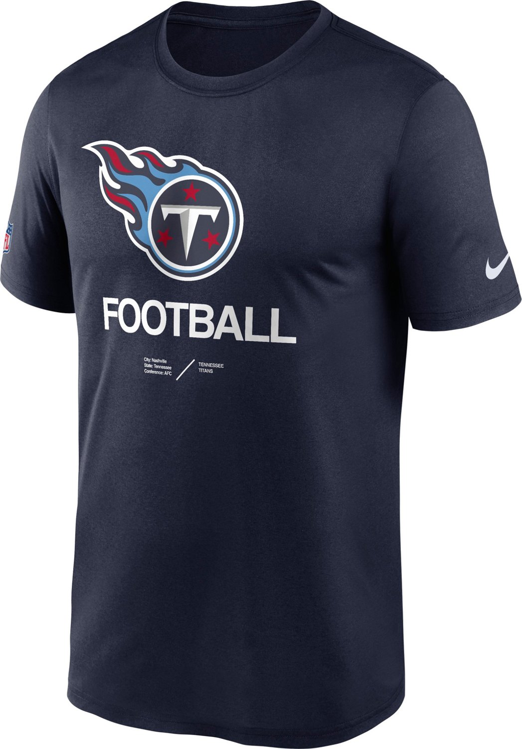 Nike Men's Tennessee Titans Dri-FIT Team Issue Legend Short Sleeve T ...