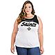New Era Women's New Orleans Saints Plus Size Contrast Yoke Tank Top                                                              - view number 1 image