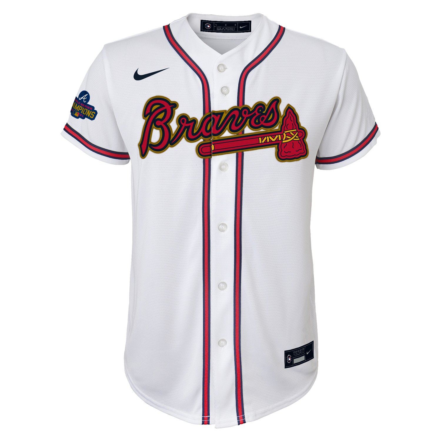 Nike Youth Atlanta Braves Riley Gold Jersey Academy