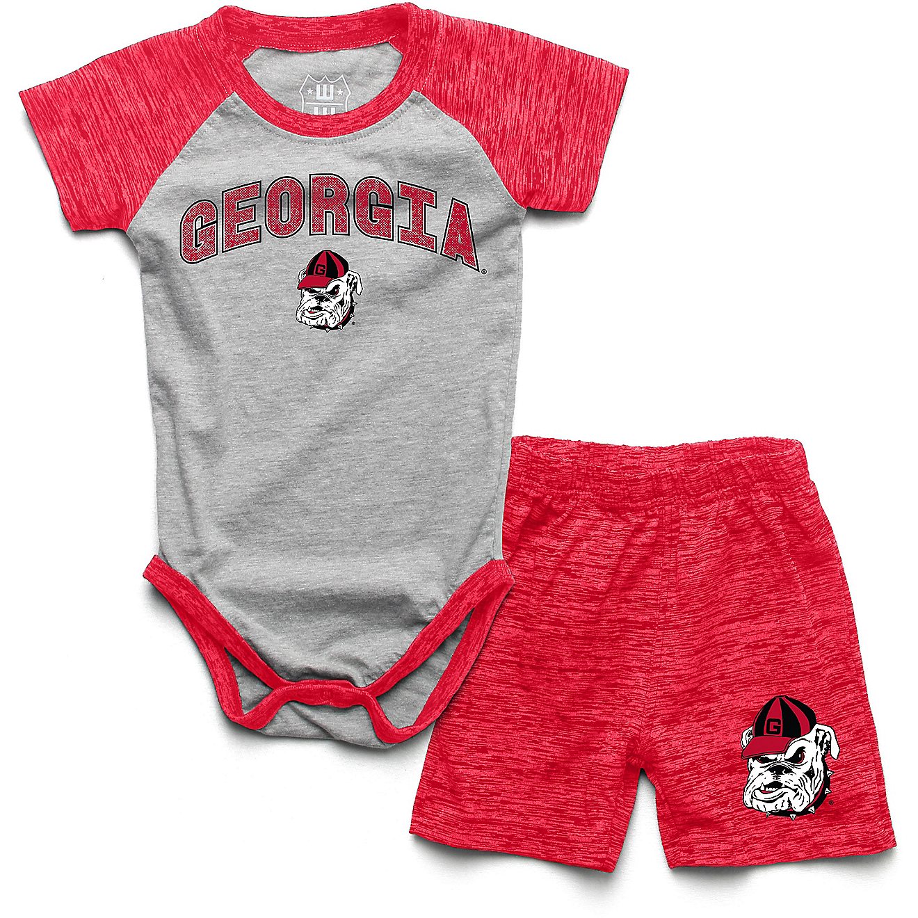 Wes and Willy Infant Boys' University of Georgia Cloudy Yarn Creeper Set                                                         - view number 1