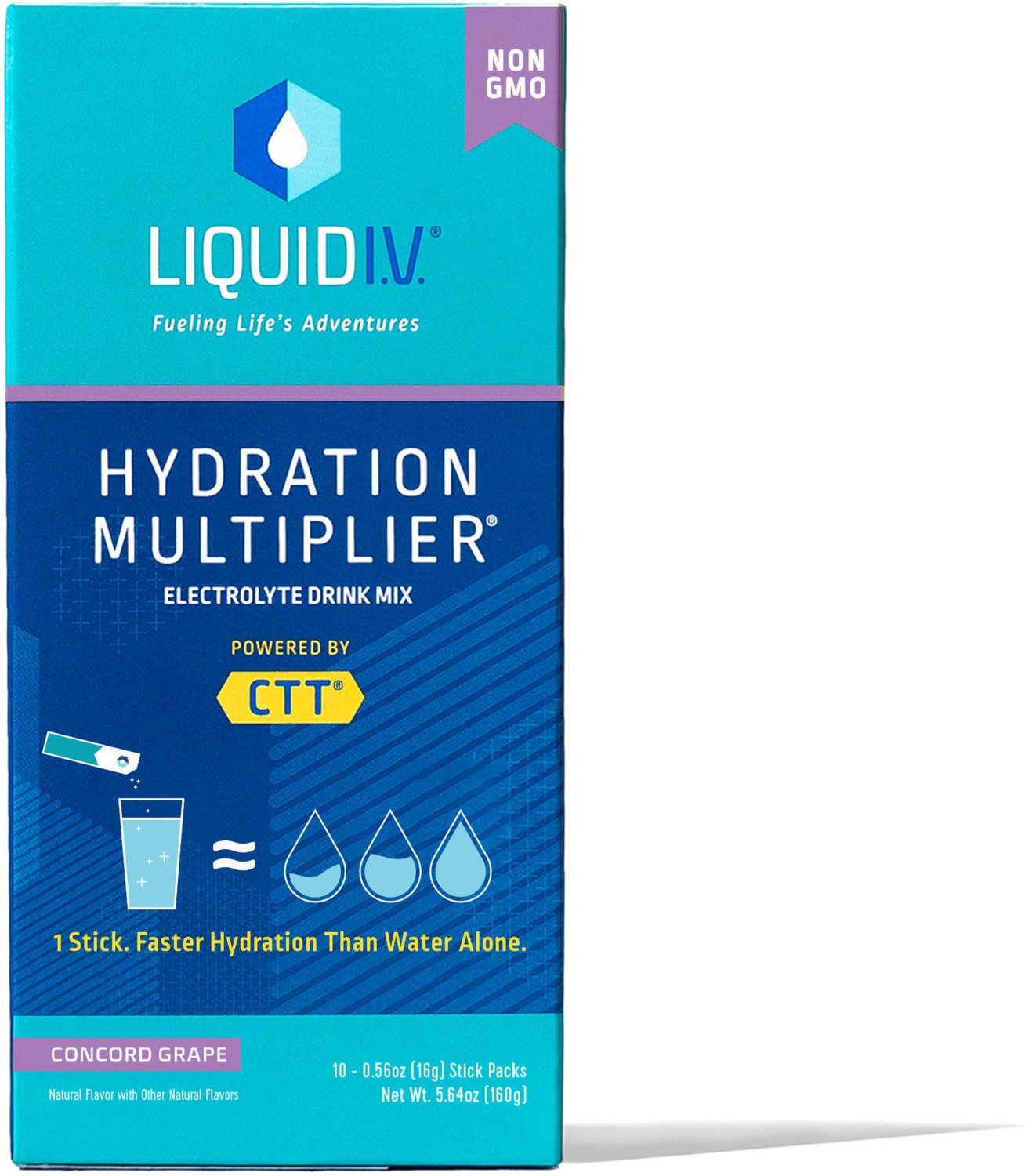 Liquid I.V. Hydration Multiplier Vegan Powder Electrolyte Supplements - Grape - 0.56oz each/10ct