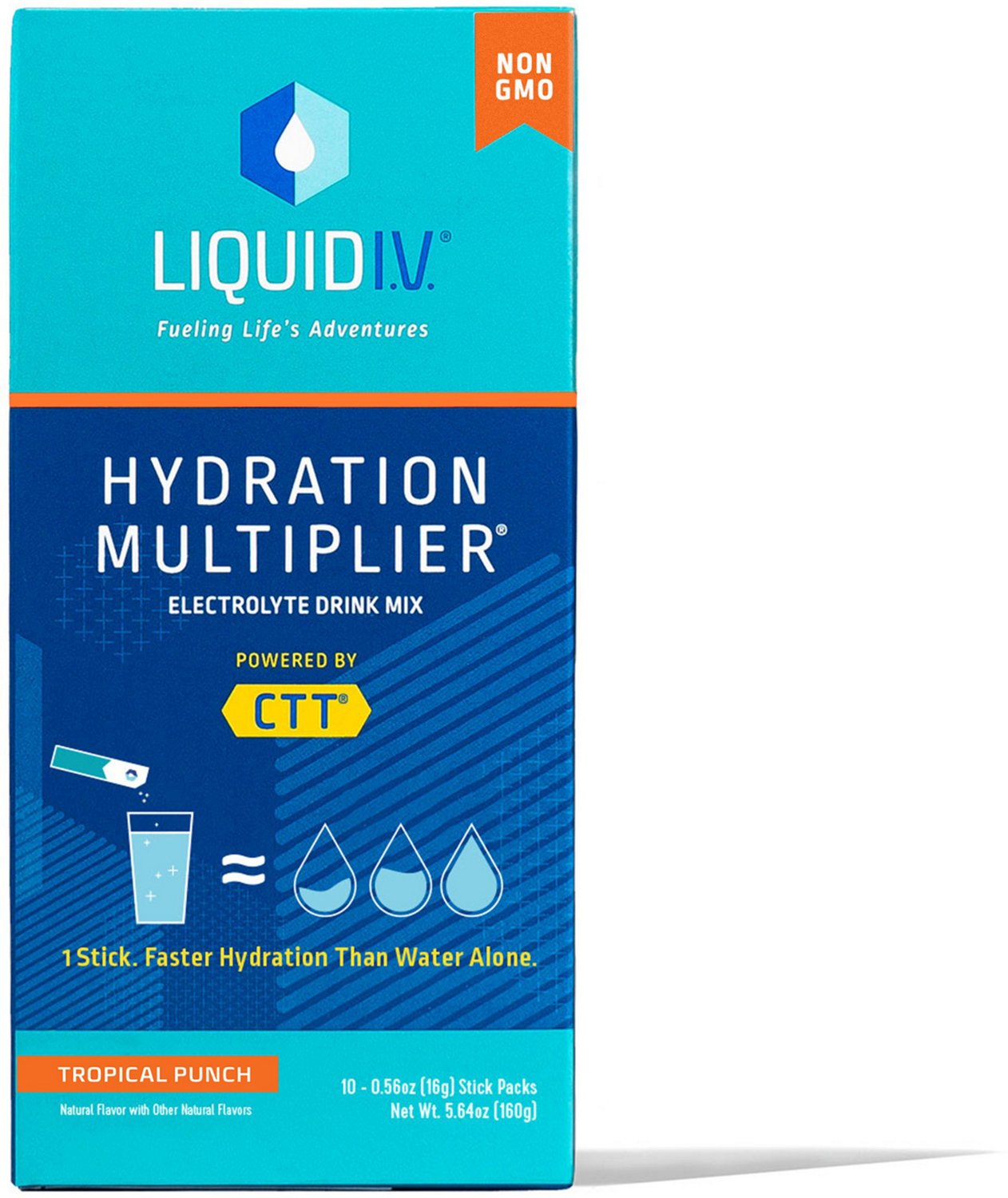 Liquid I.V. Hydration Multiplier Vegan Powder Electrolyte Supplements - Tropical Punch - 0.56oz/10ct