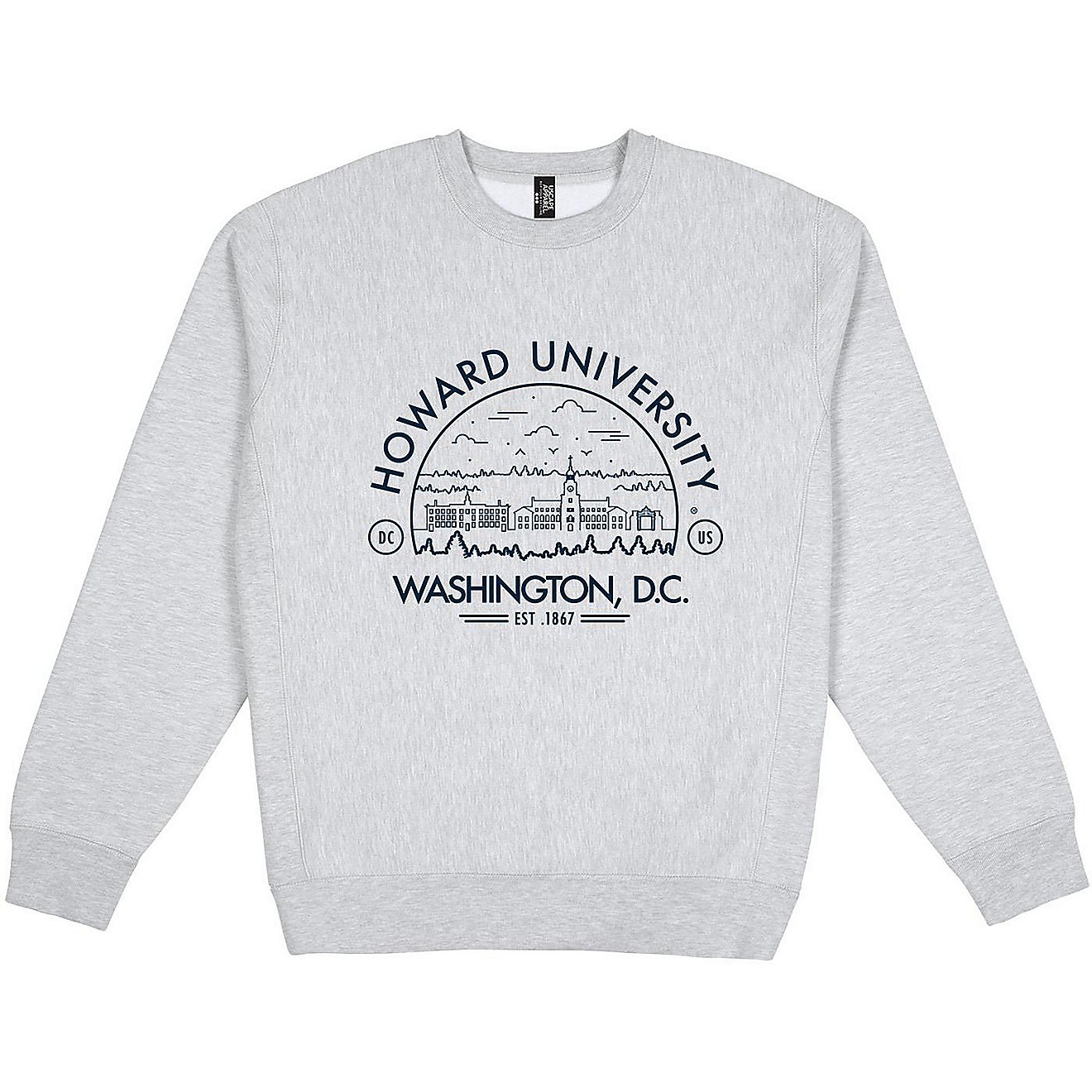 Uscape Apparel Men's Howard University Premium Heavyweight Fleece Crew Sweatshirt                                                - view number 1