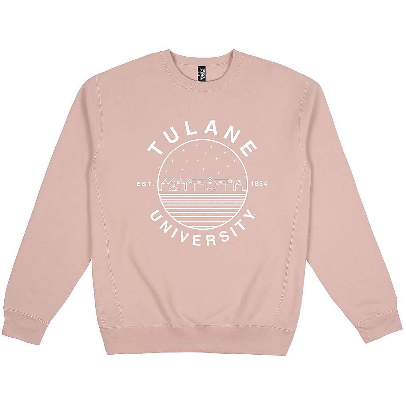 Uscape Apparel Men's Tulane University Premium Heavyweight Fleece Crew Sweatshirt                                                - view number 1