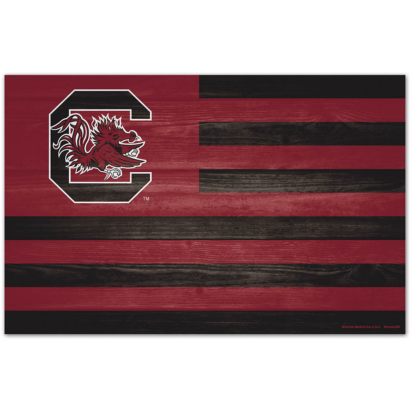 WinCraft University of South Carolina 11 in x 17 in Americana Wood Sign                                                          - view number 1