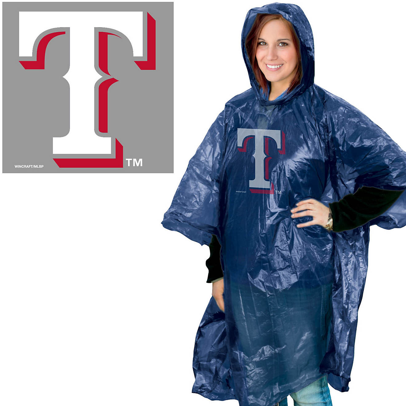 WinCraft Texas Rangers Rain Poncho                                                                                               - view number 1