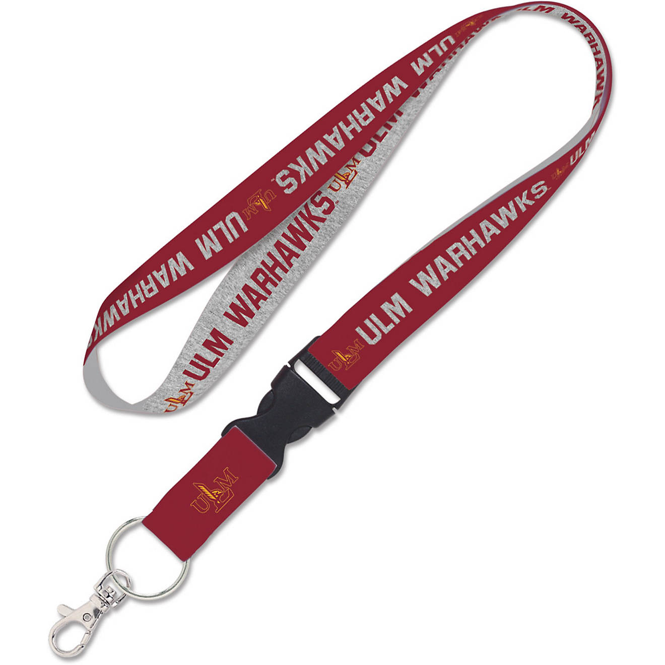WinCraft University of Louisiana at Monroe 1 in Detachable Buckle Lanyard                                                        - view number 1