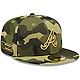New Era Men's Atlanta Braves Camo AFD Fitted 59FIFTY Cap                                                                         - view number 3 image