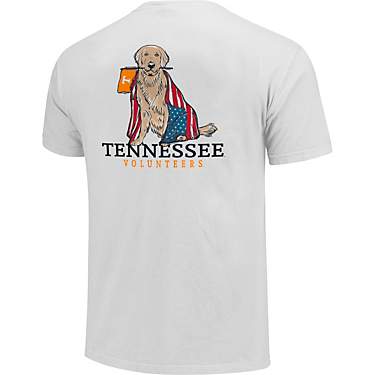 Image One Men's University of Tennessee American & School Flag Dog T-shirt                                                      