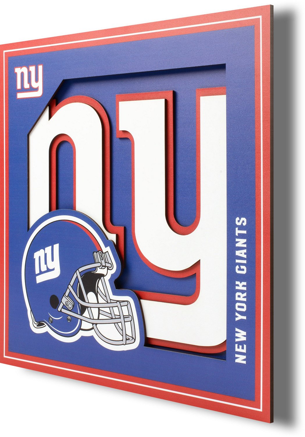 YouTheFan New York Giants 3D Logo Series 12 in x 12 in Wall Art Academy