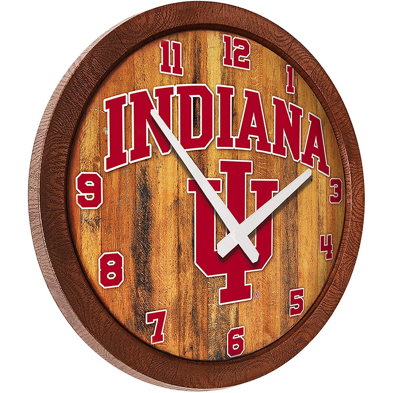 The Fan-Brand Indiana University Faux Barrel Top Clock                                                                           - view number 2