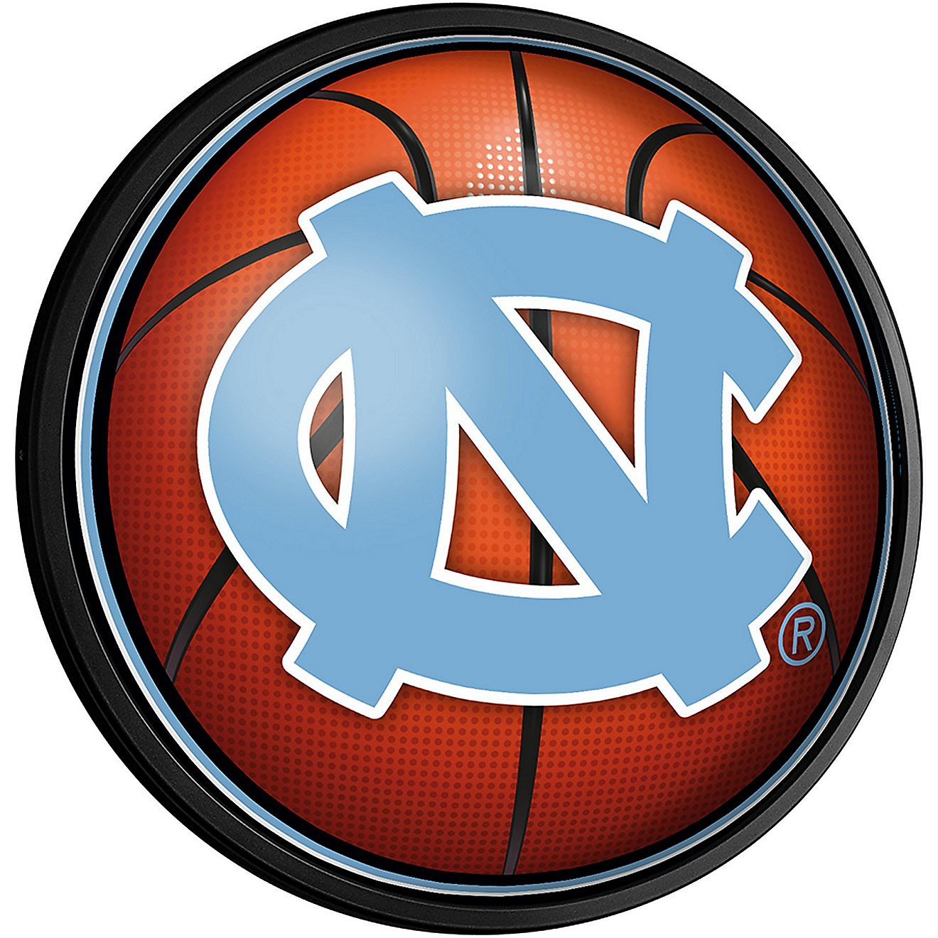 The Fan-Brand University of North Carolina Basketball Round Slimline Lighted Wall Sign                                           - view number 1