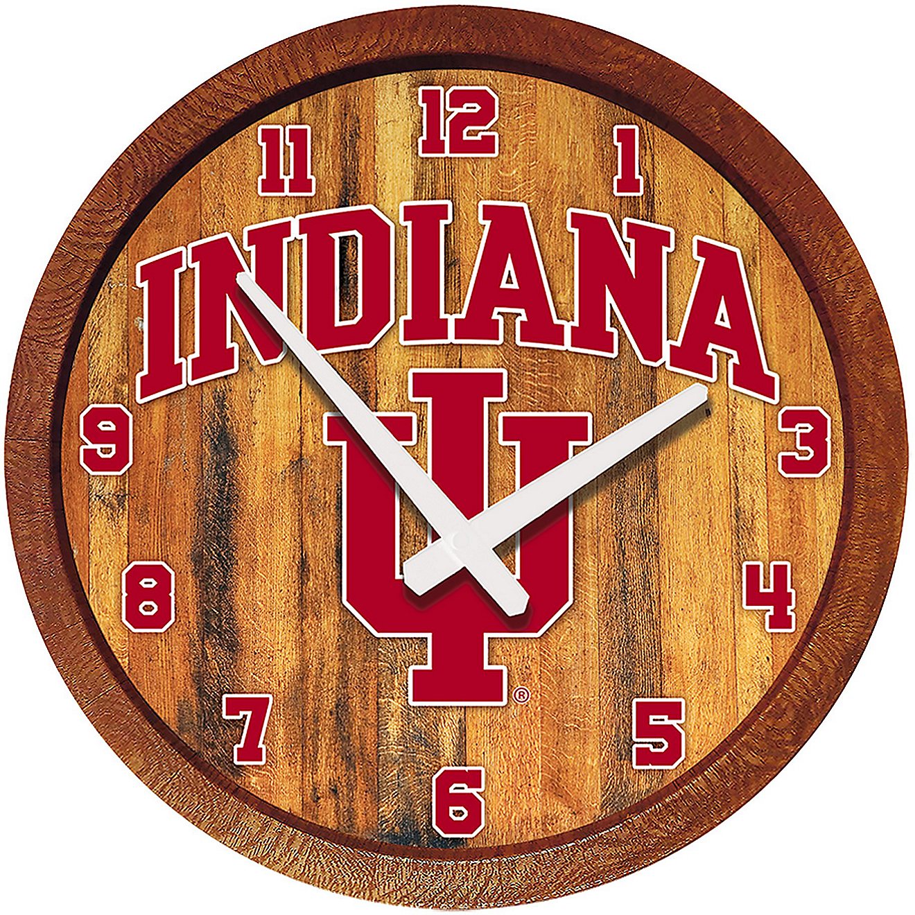 The Fan-Brand Indiana University Faux Barrel Top Clock                                                                           - view number 1