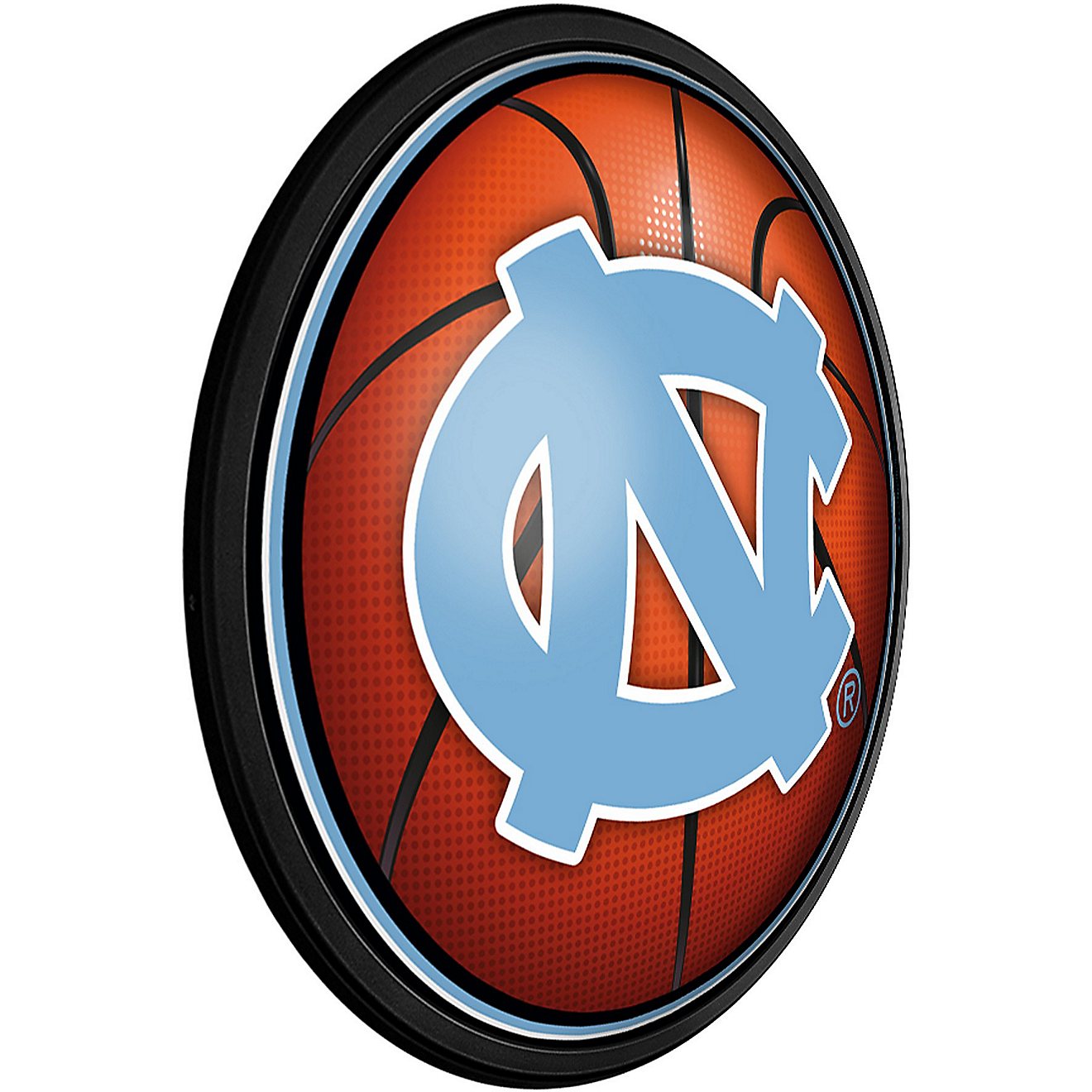 The Fan-Brand University of North Carolina Basketball Round Slimline Lighted Wall Sign                                           - view number 2