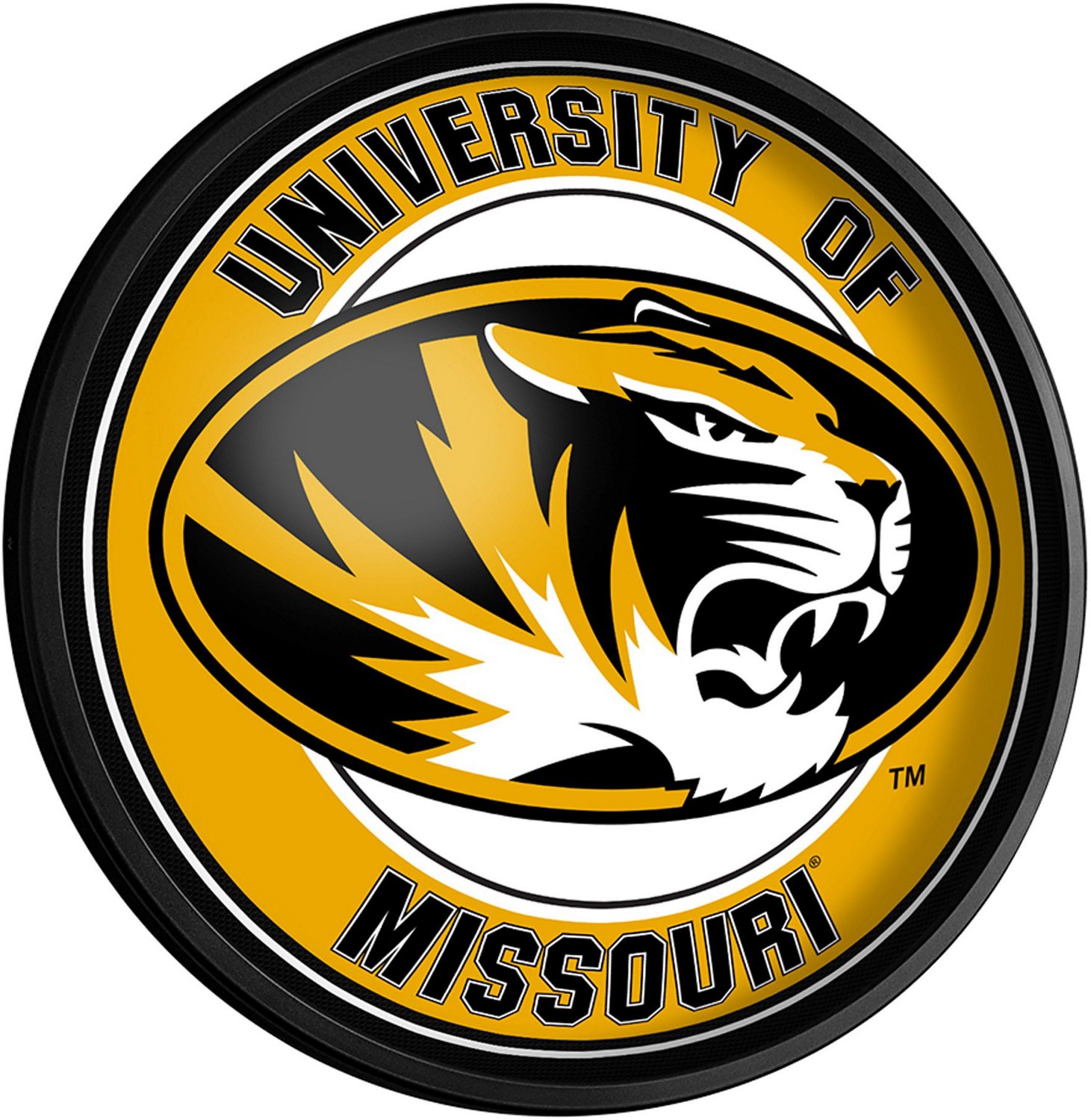 The Fan-Brand University of Missouri Round Slimline Lighted Wall Sign ...