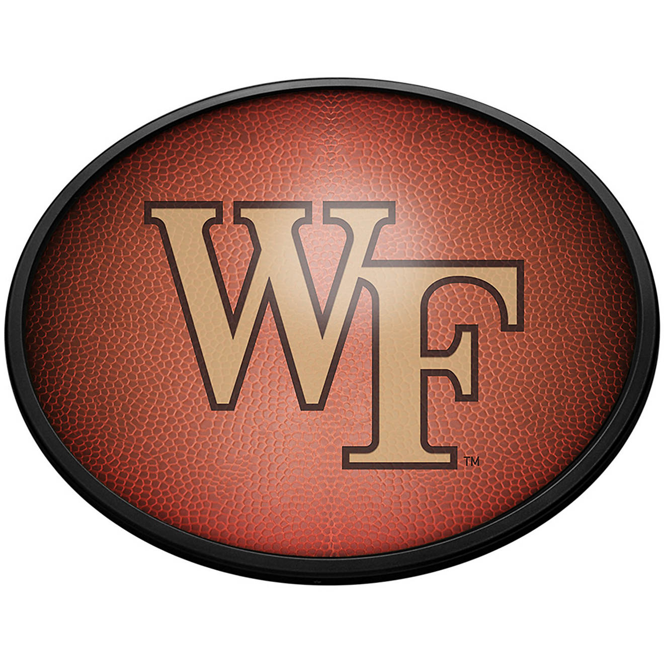 The Fan-Brand Wake Forest University Pigskin Oval Slimline Lighted Wall Sign                                                     - view number 1