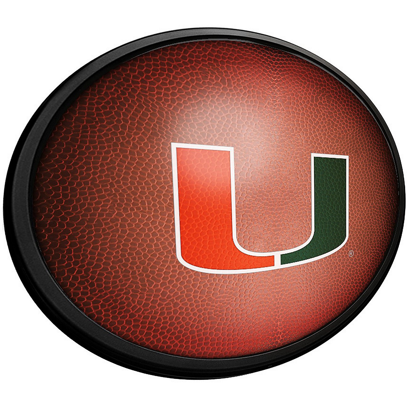 The Fan-Brand University of Miami Pigskin Oval Slimline Lighted Sign                                                             - view number 2