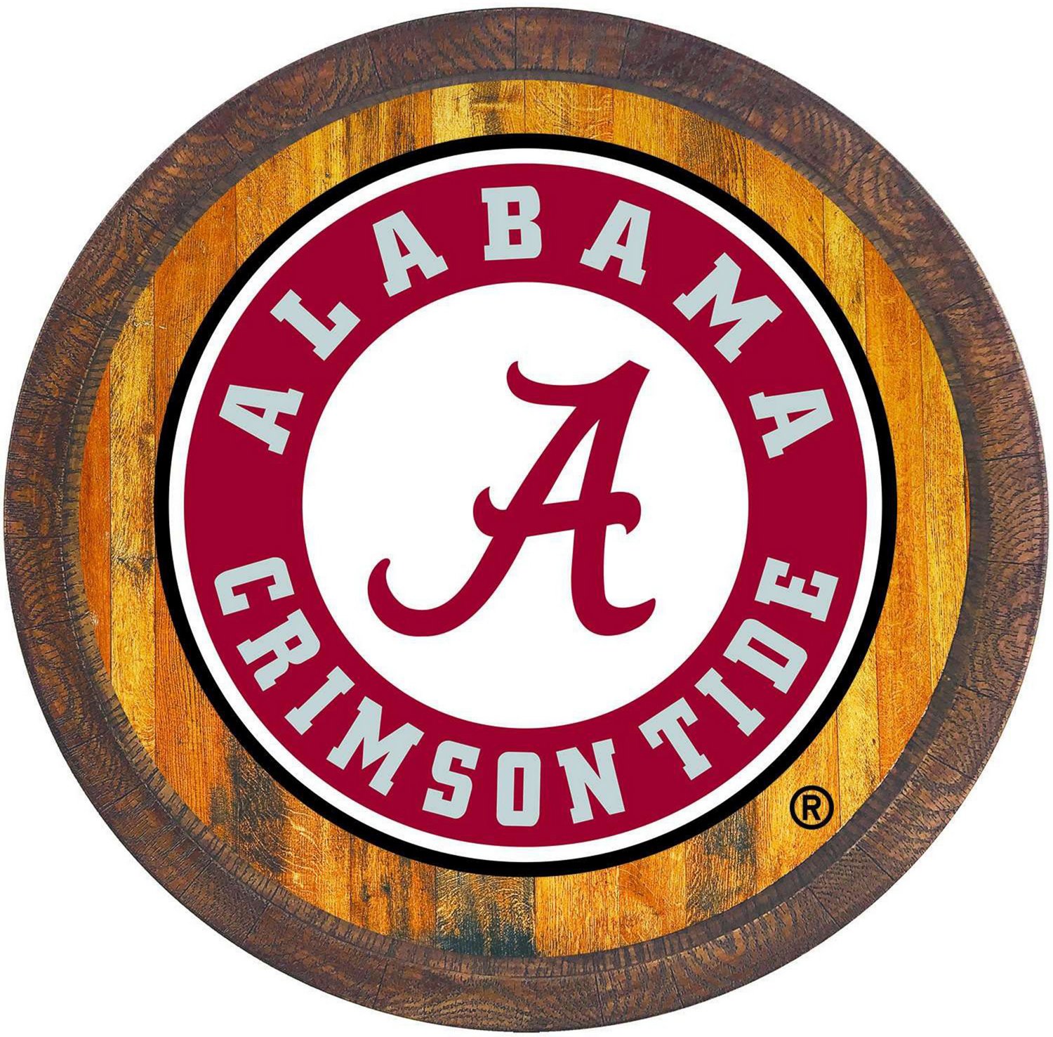 The Fan-Brand University of Alabama School Seal Faux Barrel Top Sign ...