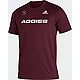 adidas Men's Texas A&M University Sideline Locker State Outline Creator T-shirt                                                  - view number 1 image