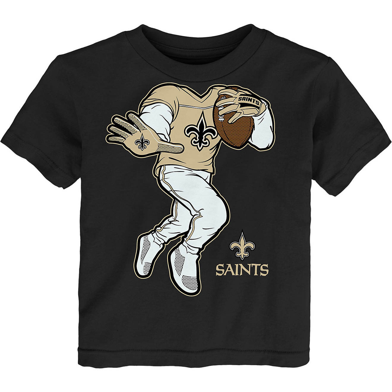Outerstuff Toddlers' New Orleans Saints Stiff Arm Short Sleeve T-shirt                                                           - view number 1