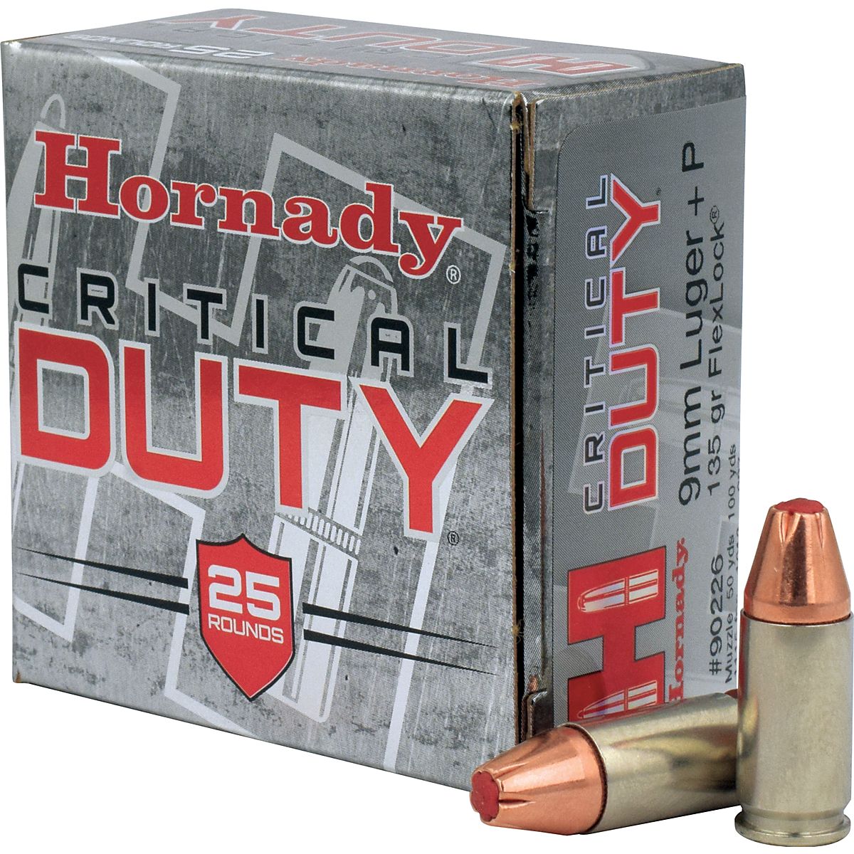 Hornady 9mm Luger+P 135-Grain FlexLock Critical DUTY Handgun Ammunition ...