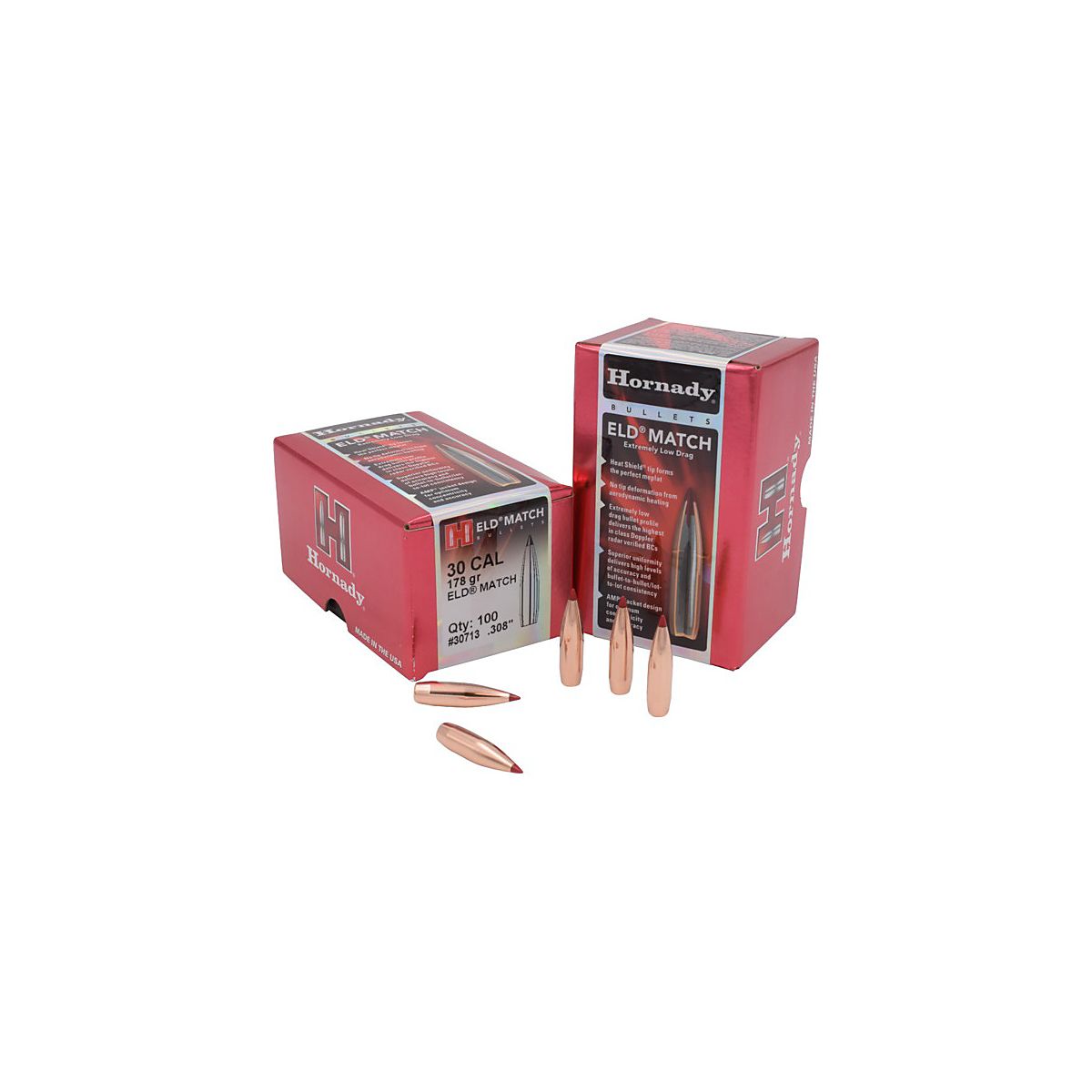 Hornady ELD Match 30 .308 178-Grain Rifle Bullets | Academy