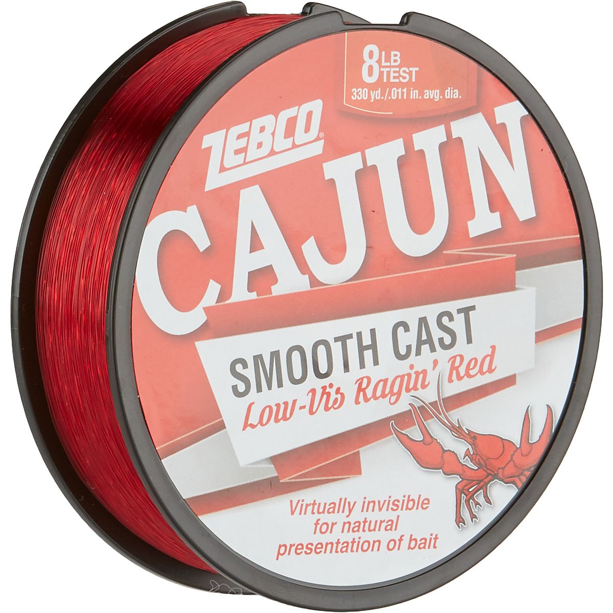 Zebco Cajun Smooth Cast Low-Vis Ragin' Red 12#/330yds Fishing Line 