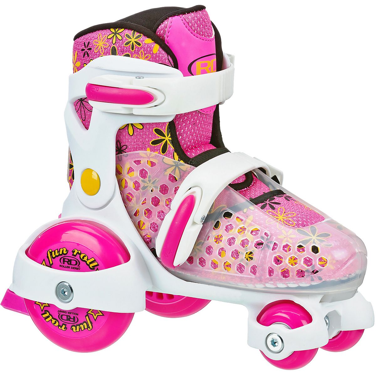 Roller Derby Girls' Fun Roll Jr Adjustable Quad Roller Skates Academy