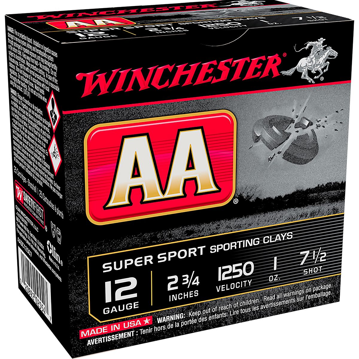 Winchester Super Sport Sporting Clays 12 Gauge Shotshells - 25 Rounds ...