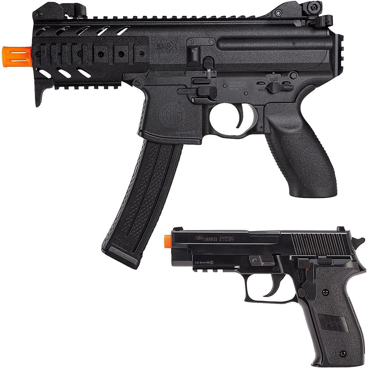 P226 Airsoft Spring Powered PDW & Pistol Kit Black Details about   SIG Sauer SIG AIR MPX 