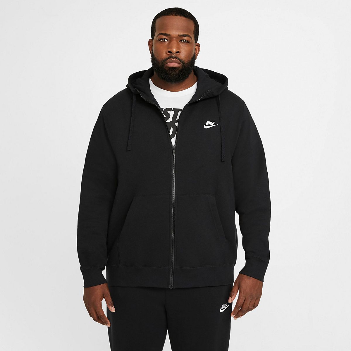 nike club fleece hoodie zip