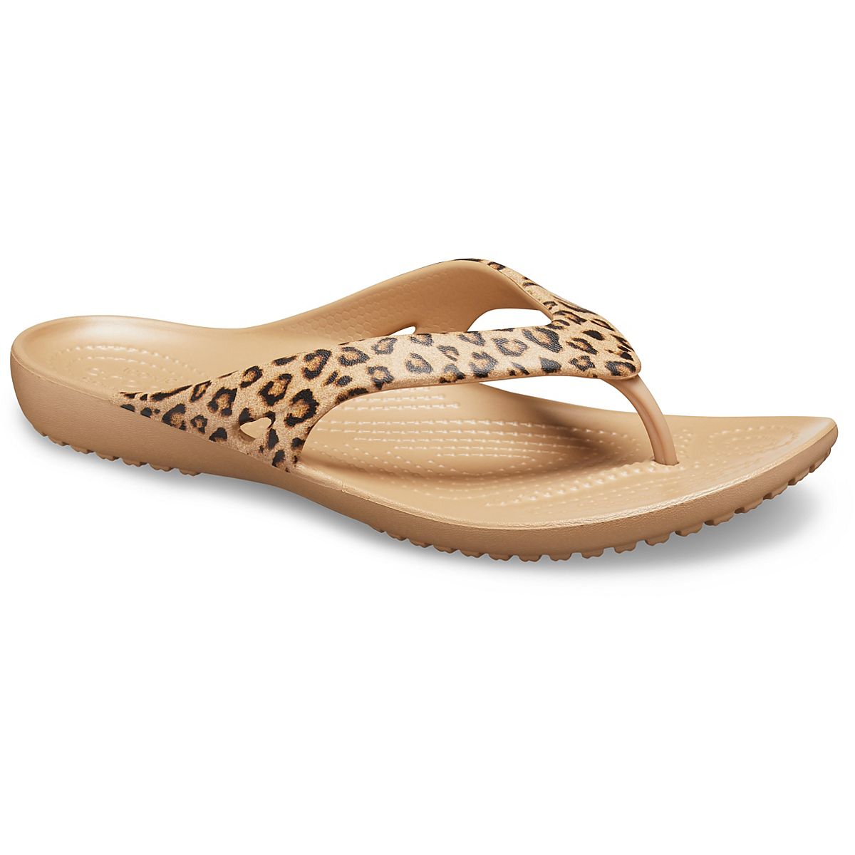 crocs kadee leopard flip flop