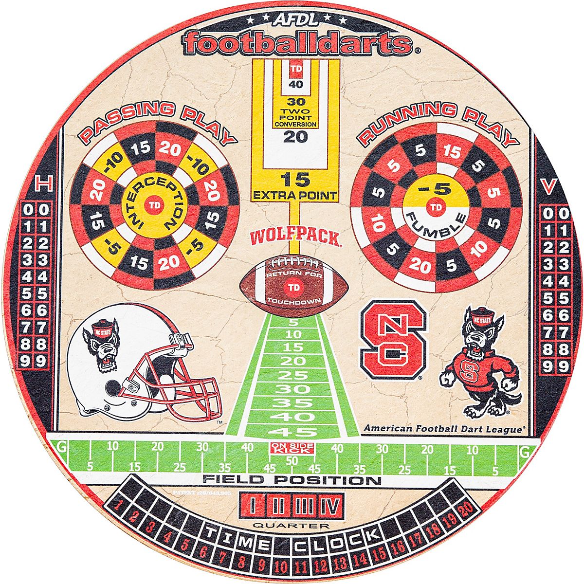Football Darts North Carolina State University Official Dartboard Academy