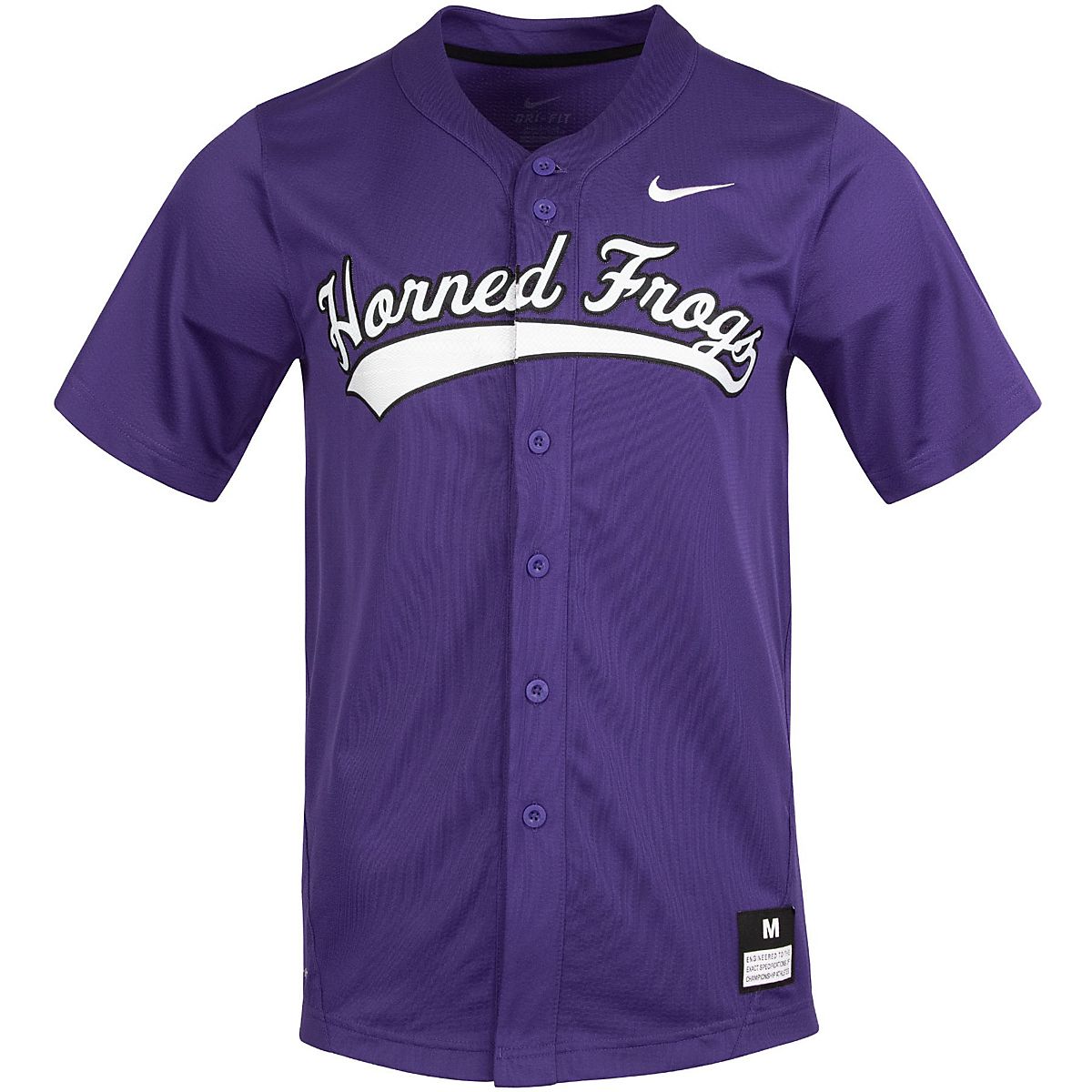 Nike Men's Texas Christian University Mascot Baseball Replica Jersey ...