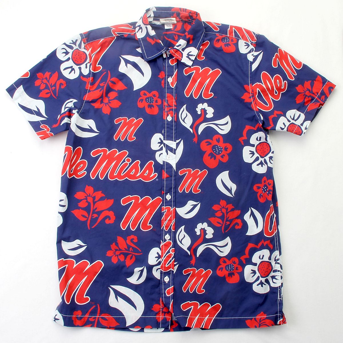 Wes and Willy Men's University of Mississippi Floral Button Down Shirt ...
