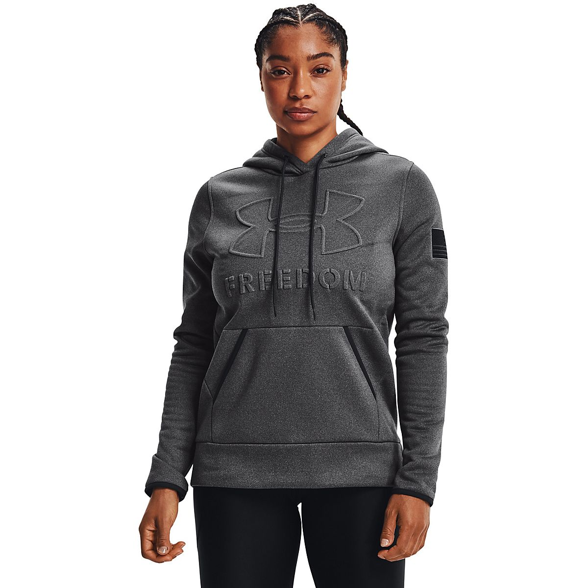 ua freedom emboss hoodie