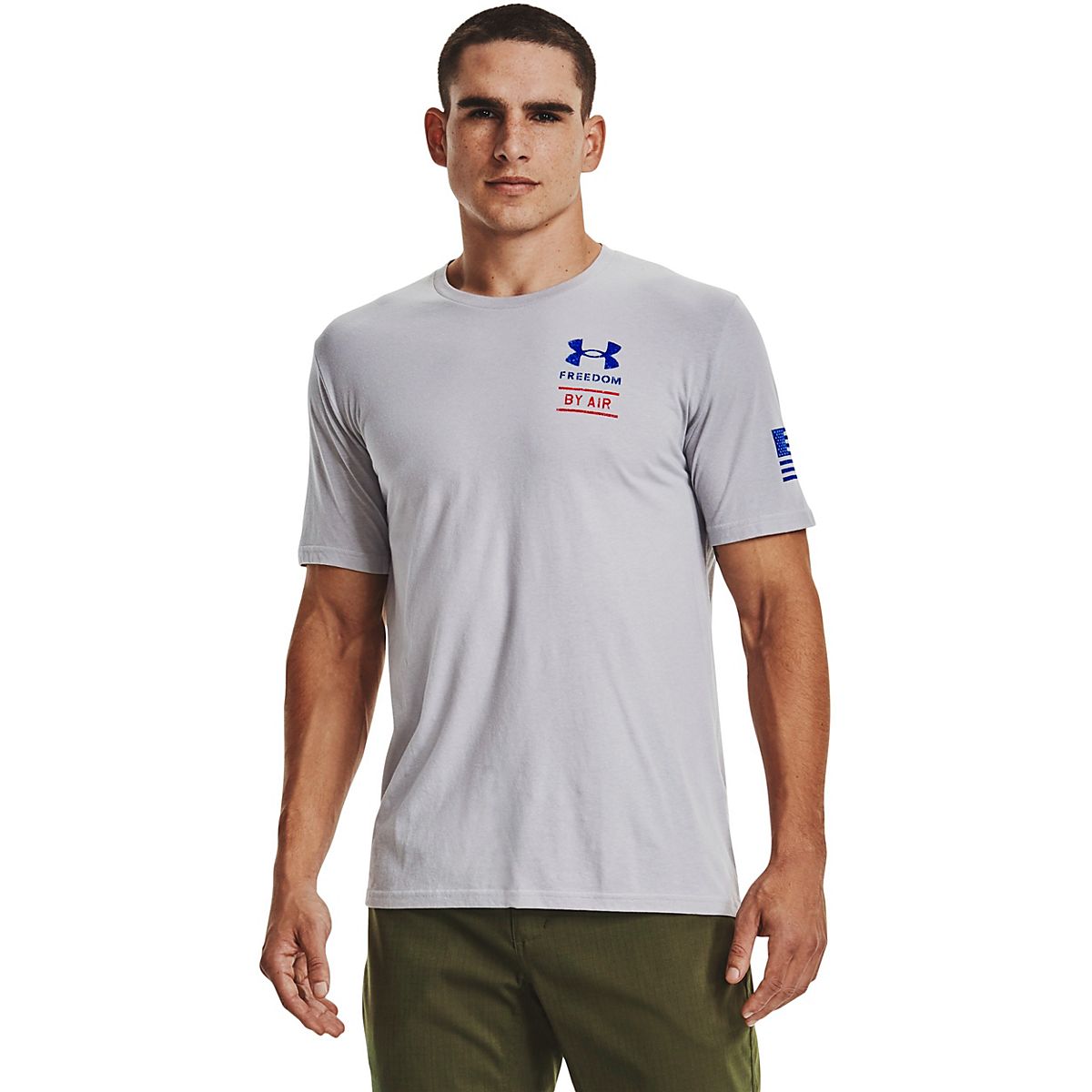 Under Armour 1330059408LG Freedom Mens L Academy Blue Short Sleeve T-Shirt 