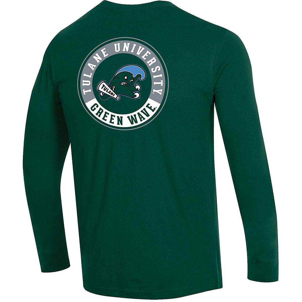 Champion Men's Tulane University Mascot Sleeve Hit Long Sleeve T-shirt ...