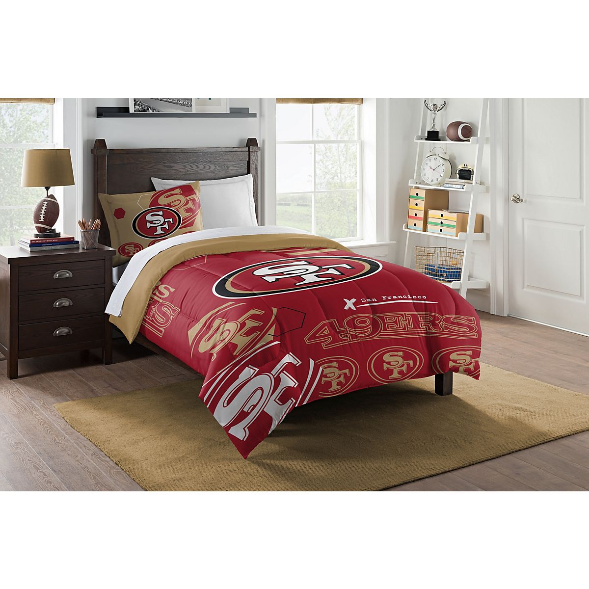 Northwest San Francisco 49ers Hexagon Twin Comforter Set | Academy