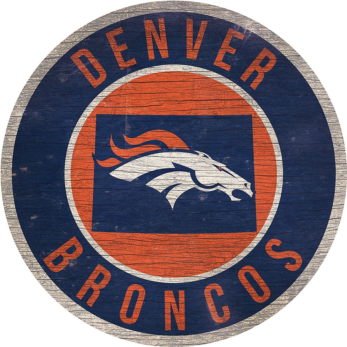 Fan Creations Denver Broncos Circle State Sign | Academy