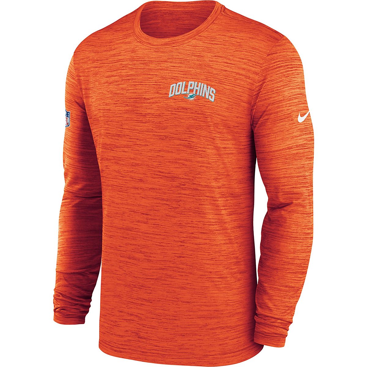 Nike Men's Miami Dolphins Dri-FIT Team Velocity Long Sleeve T-shirt ...