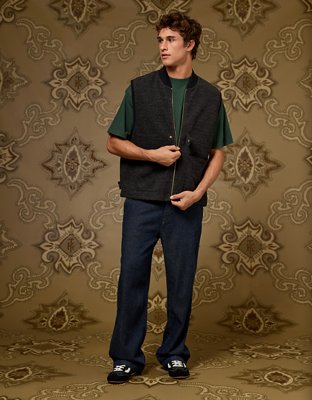 Gilet d’aviateur en mélange de laine AE x Tru Kolors