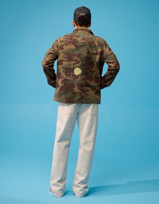 AE | Smiley® Military Camo Trucker Jacket