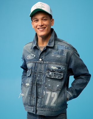 ⭐︎chiili Denim Jacket AE | Smiley® Denim Trucker Jacket | American Eagle