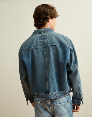 AE Relaxed Fit Denim Utility Jacket | American Eagle