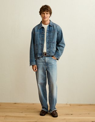 み*か様 MANY WAY VERSATILE DENIM COAT AMERI AE Relaxed Fit Denim Utility Jacket | American Eagle