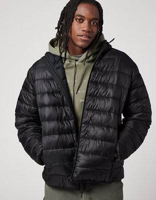 American eagle black puffer jacket on sale